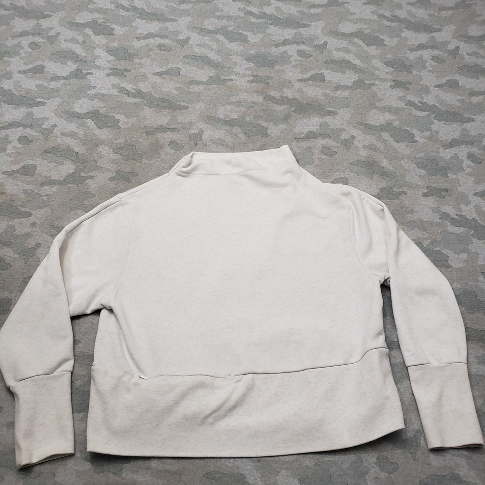 Nike Sweater Womens Medium Gray Yoga Training Loose Fit Pullover Long Sleeve